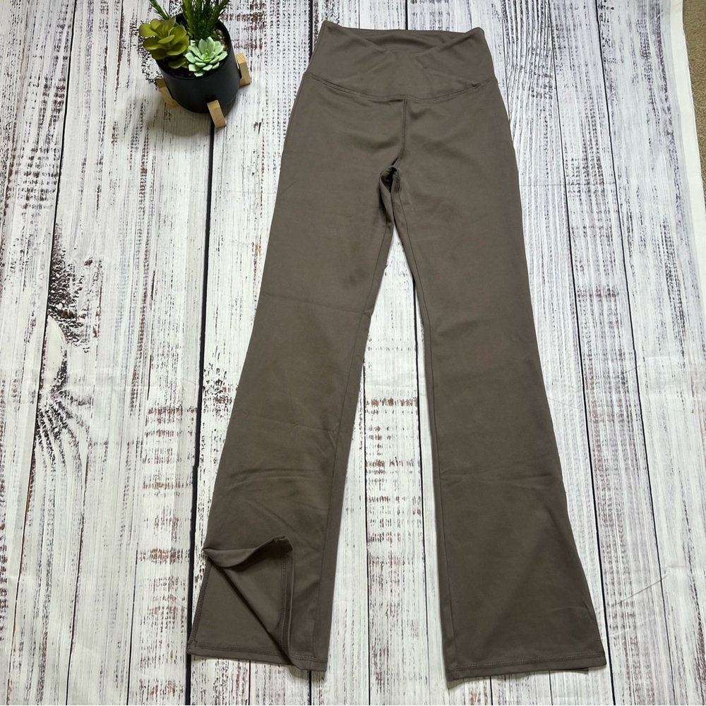 DANSKIN NWOT Flare Split Hem, Crossover Waist Yoga Stretch Pants